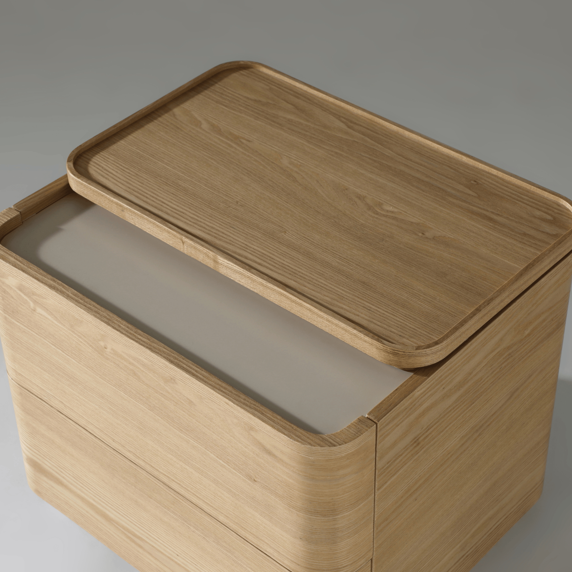 Seek & Ramble Bedsides Xara 2 Drawer Bedside Natural Ash & Warm Grey