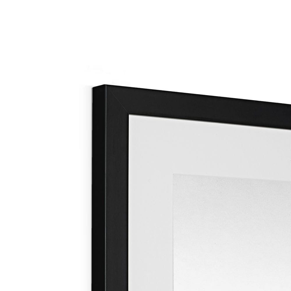 Adam Davies Framed Black & White Beach Fence Framed & Mounted Print