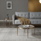 Seek & Ramble Coffee Tables Gatsby 70cm Round Coffee Table Fluted Glass & Gold Metal