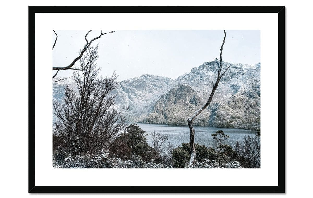 Seek & Ramble Framed A4 Landscape / Black Frame Hansen Lake Cradle Mountain Framed & Mounted Print