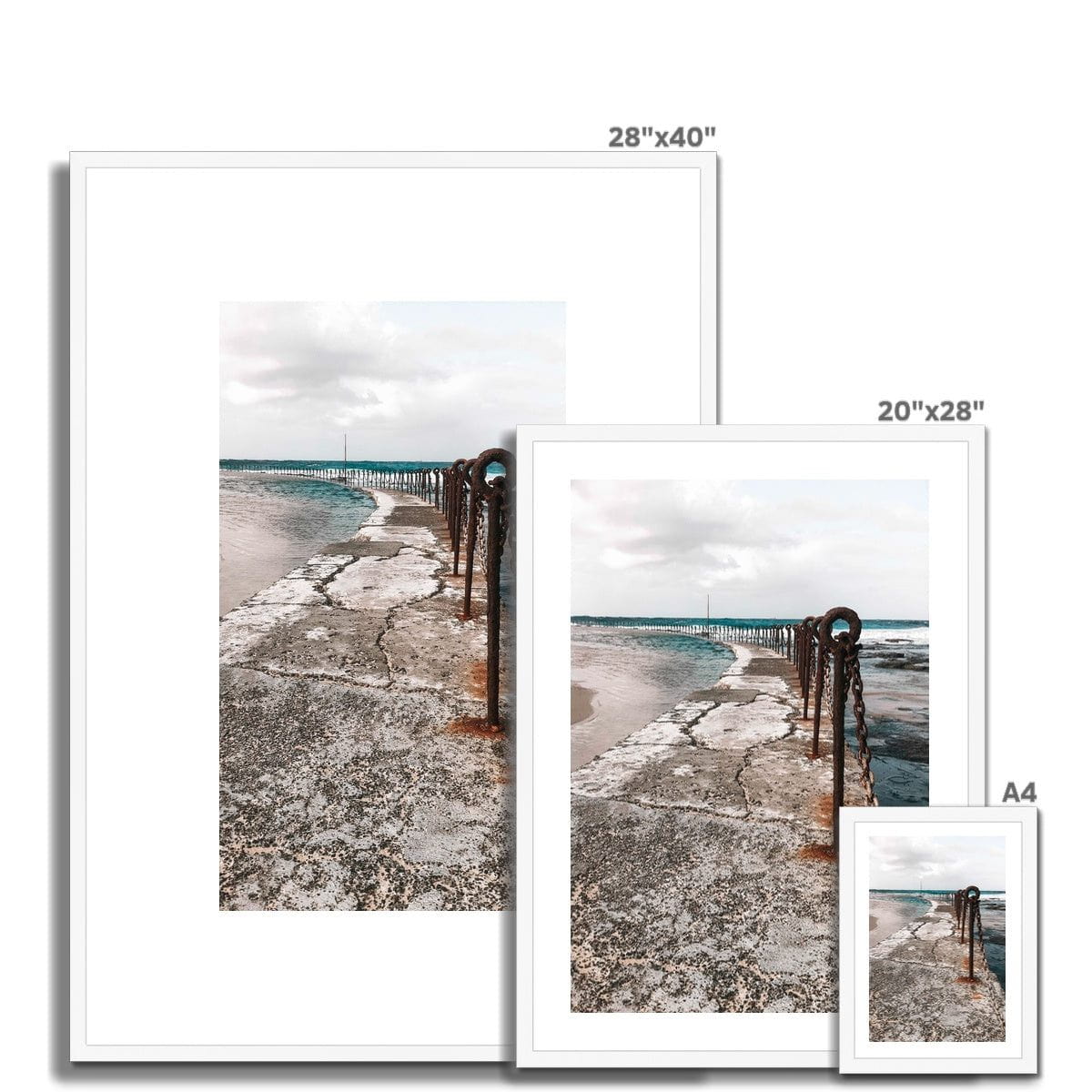 Seek & Ramble Framed Newcastle Ocean Baths Rusting Fence Framed Print