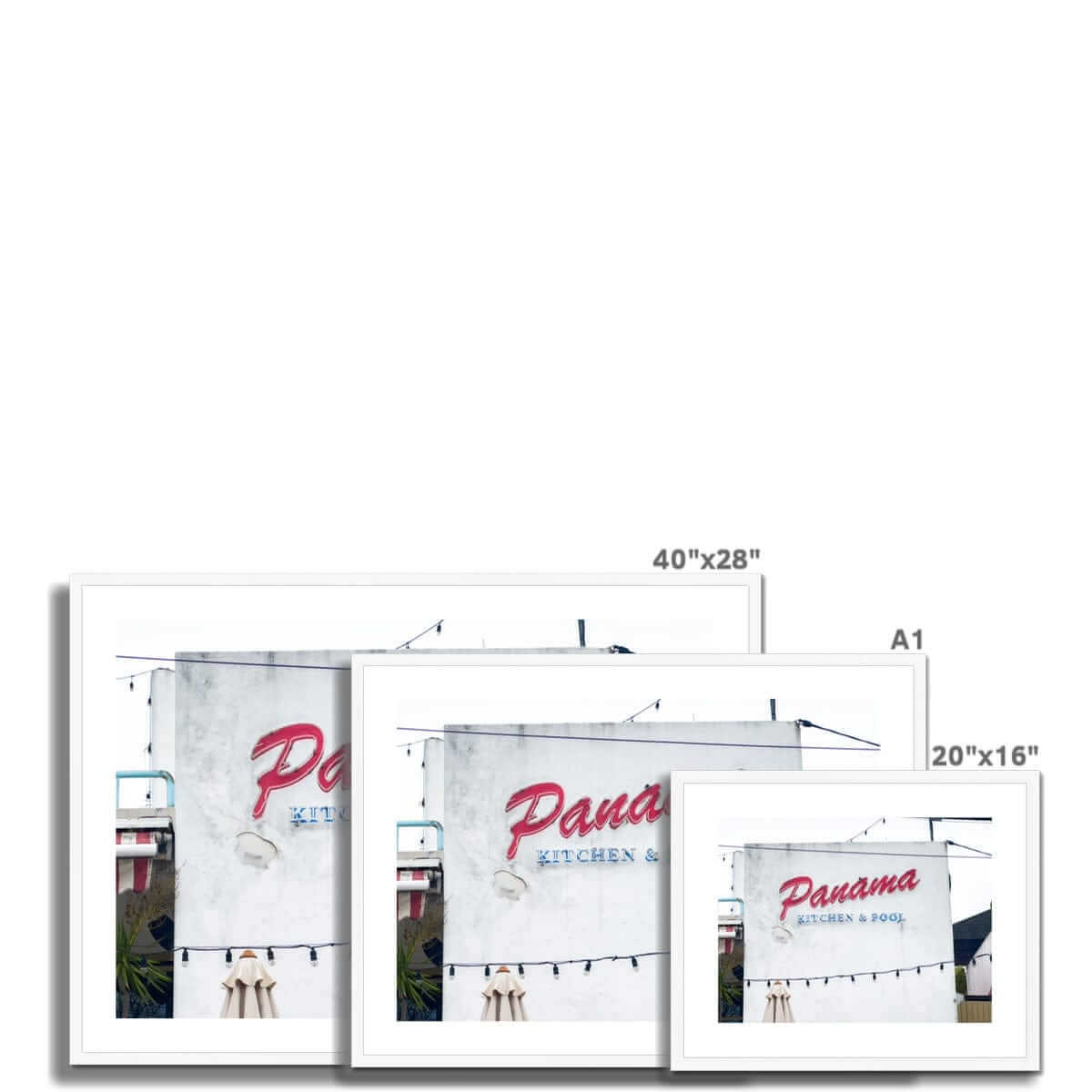 Seek & Ramble Framed Panama Kitchen & Pool Framed & Mounted Print