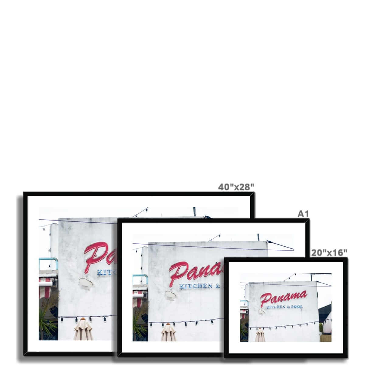 Seek & Ramble Framed Panama Kitchen & Pool Framed & Mounted Print