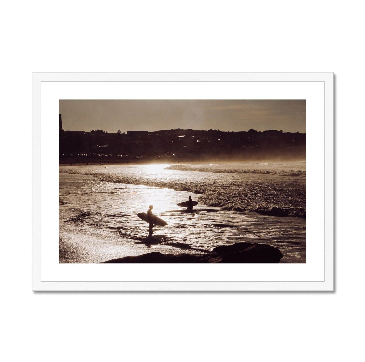 Adam Davies Framed A4 Landscape / White Frame Ready To Surf Framed Print