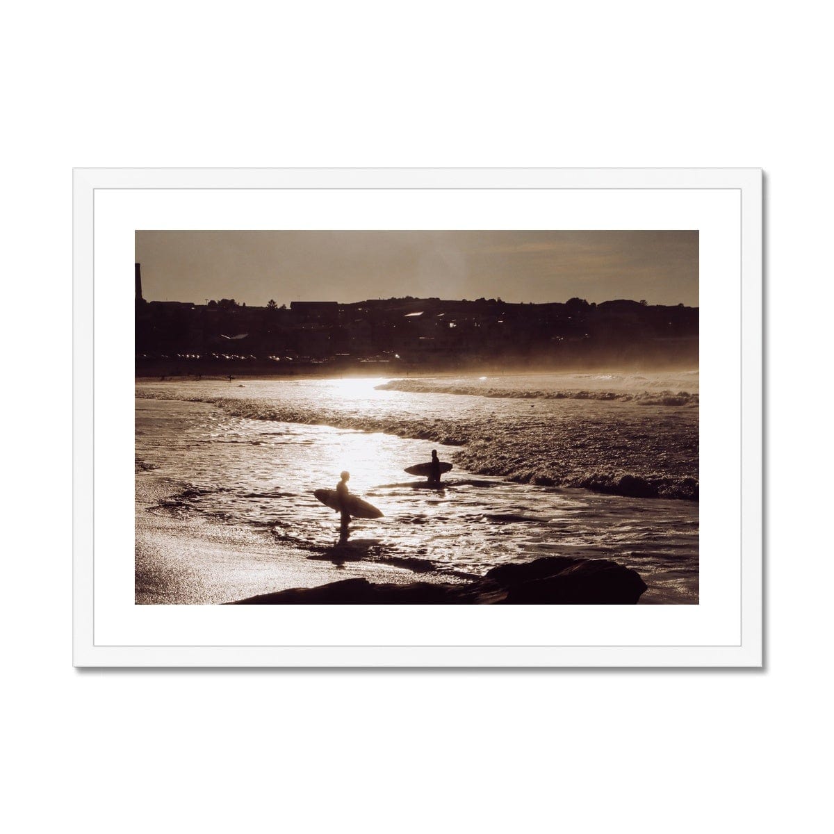 Adam Davies Framed A4 Landscape / White Frame Ready To Surf Framed Print