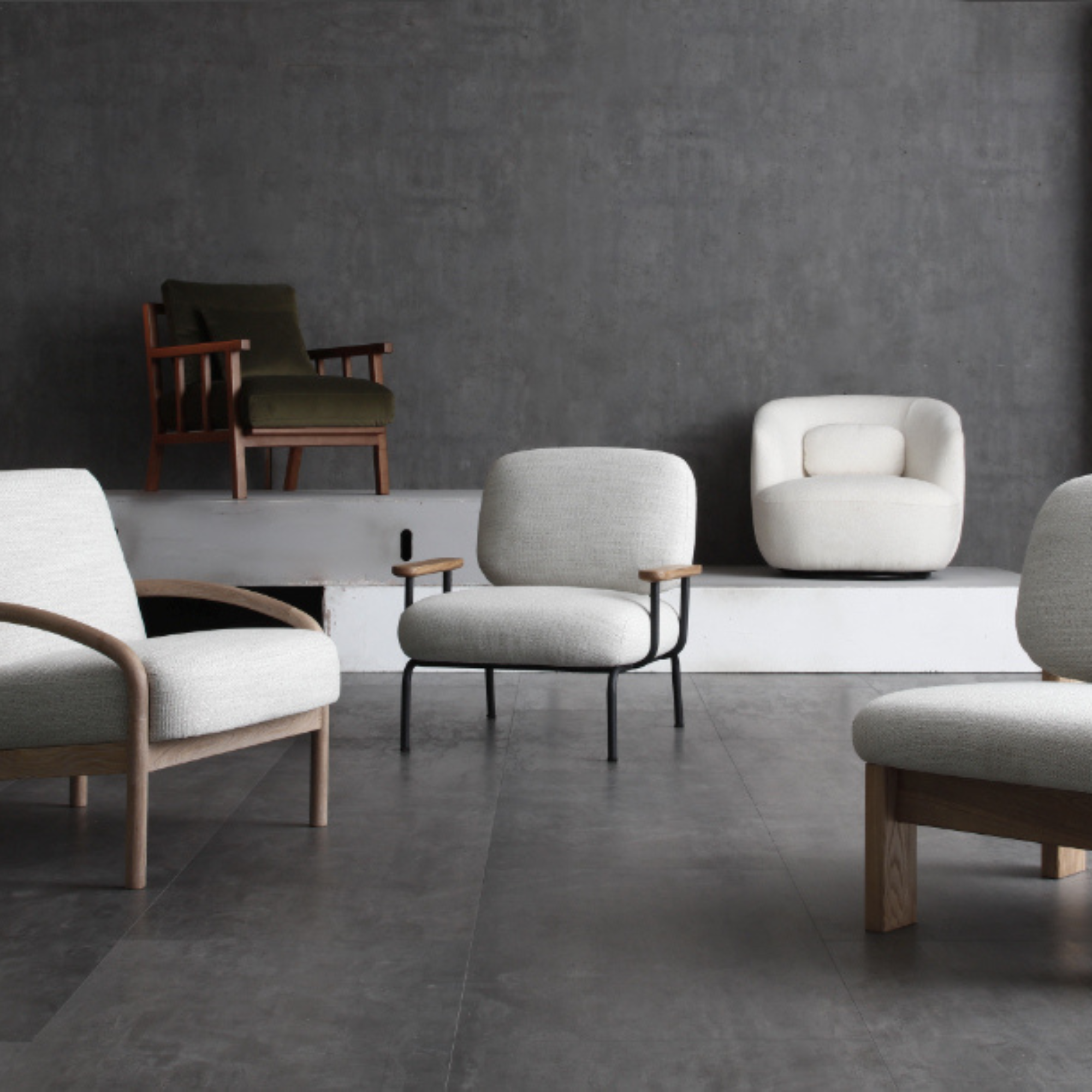 modern coastal armchair
