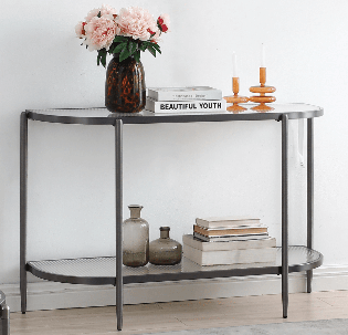 mid century modern console and hall table  from seek and ramble