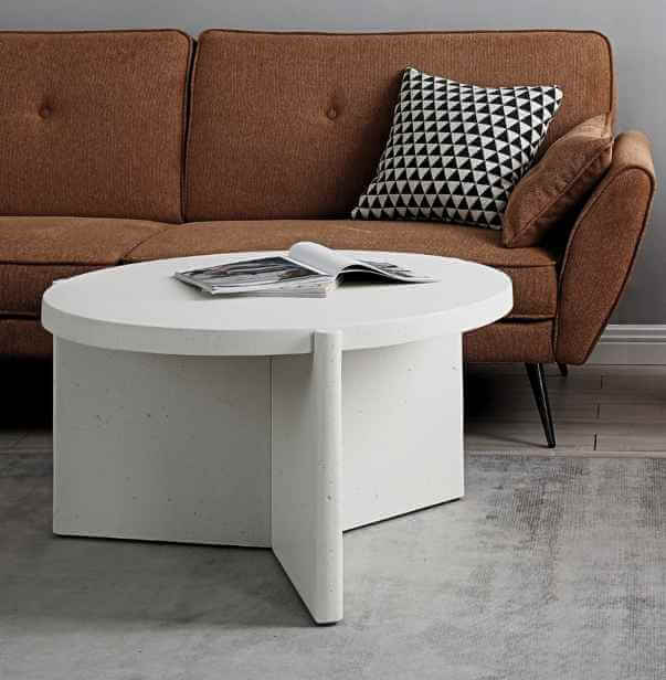 White round coffee table for your modern home from Seek & Ramble In australia & USA. Perfect size for your room.  Explore our collection today. Shipping in usa and australia