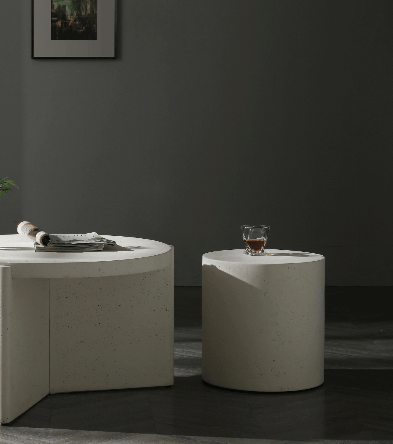 modern and high quality  white round side table seek & ramble