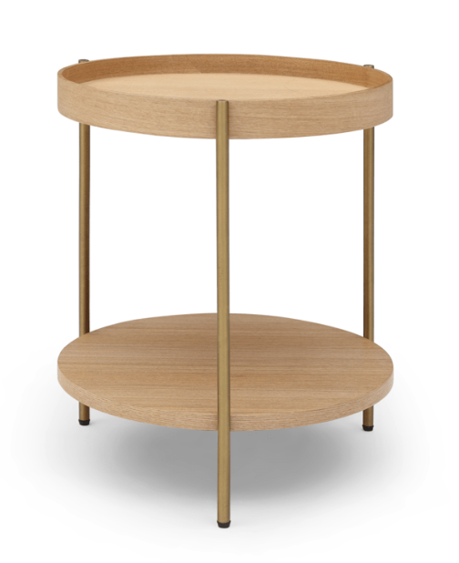 Gold End Table Glass Top