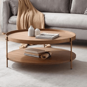 round walnut side table from seek and ramble