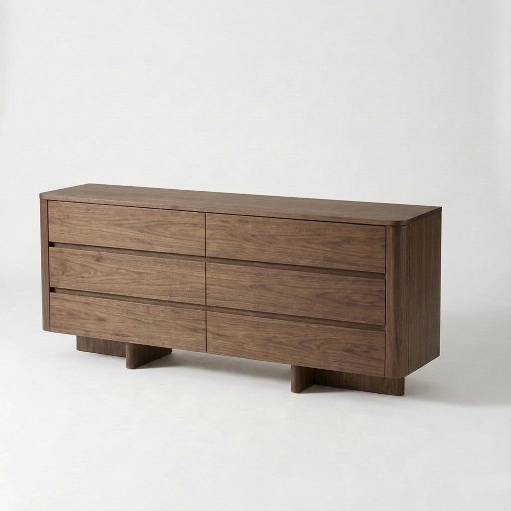 Seek & Ramble Kiama 6 Drawer Dresser Walnut