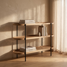 Seek & Ramble Shelving Cleo 3 Tier  120cm x 98cm Bookshelf Ash & Black