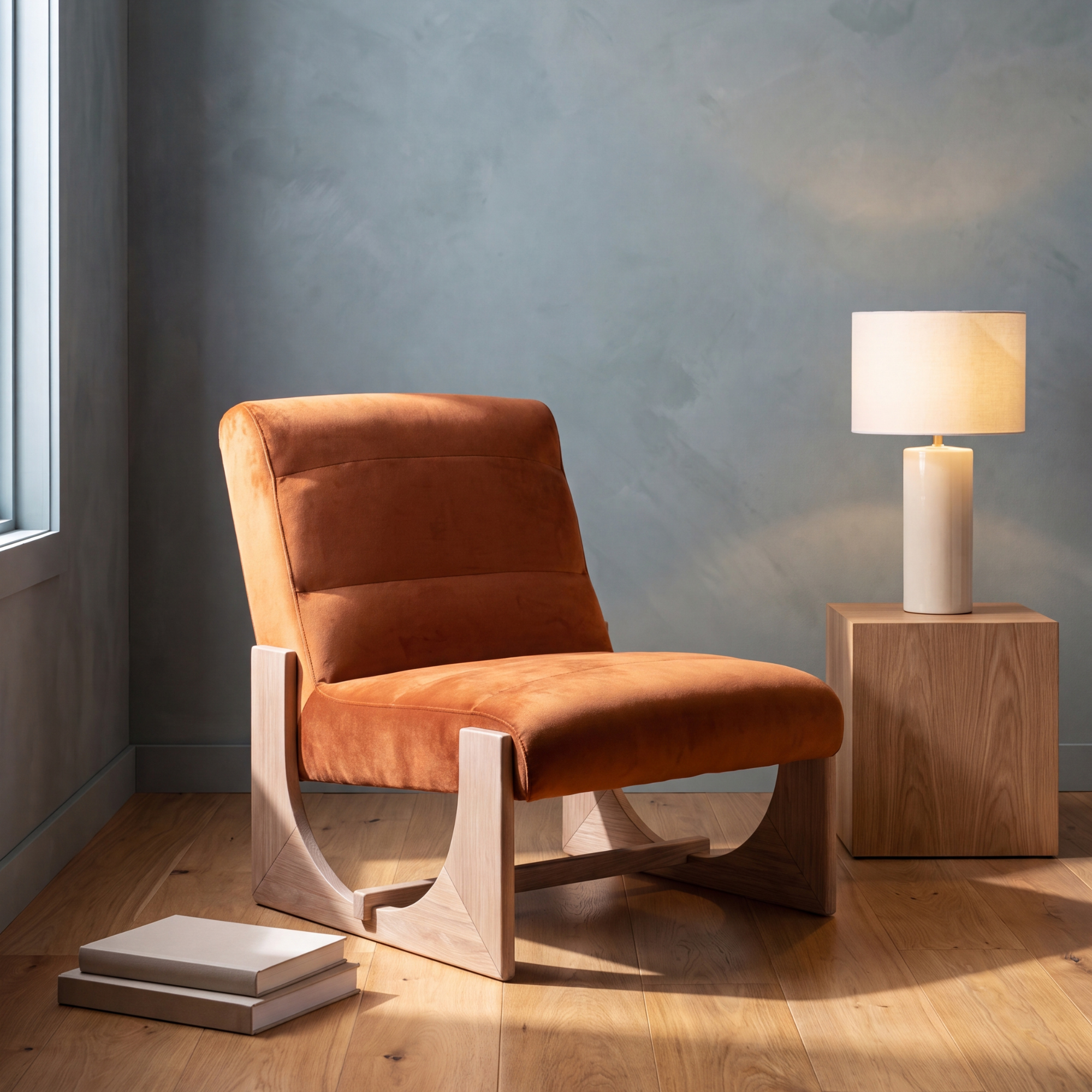 Seek & Ramble Accent Chair Oscar Lounge Chair Brunswick Rust & Oak