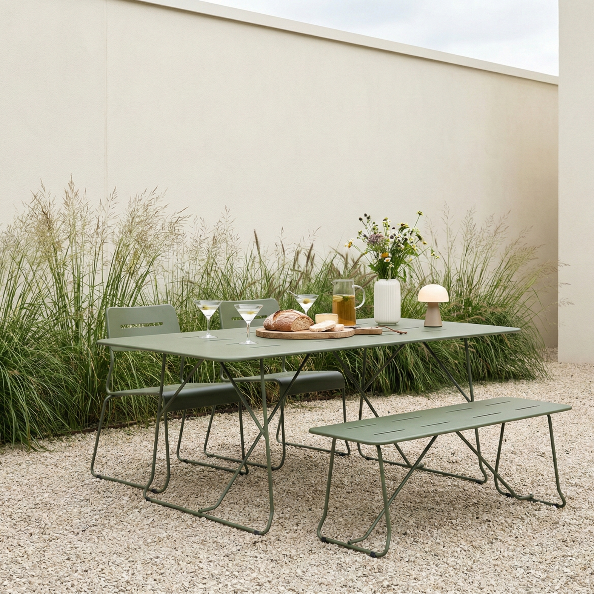 Seek & Ramble Armchair Parco Outdoor 4 Pce Dining Set Olive
