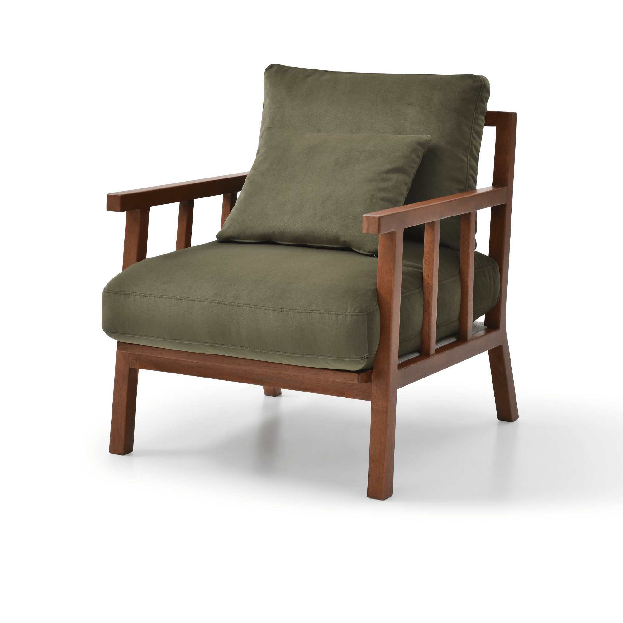 Seek & Ramble Accent Chair Terrence Occasional Upholstered Armchair Olive