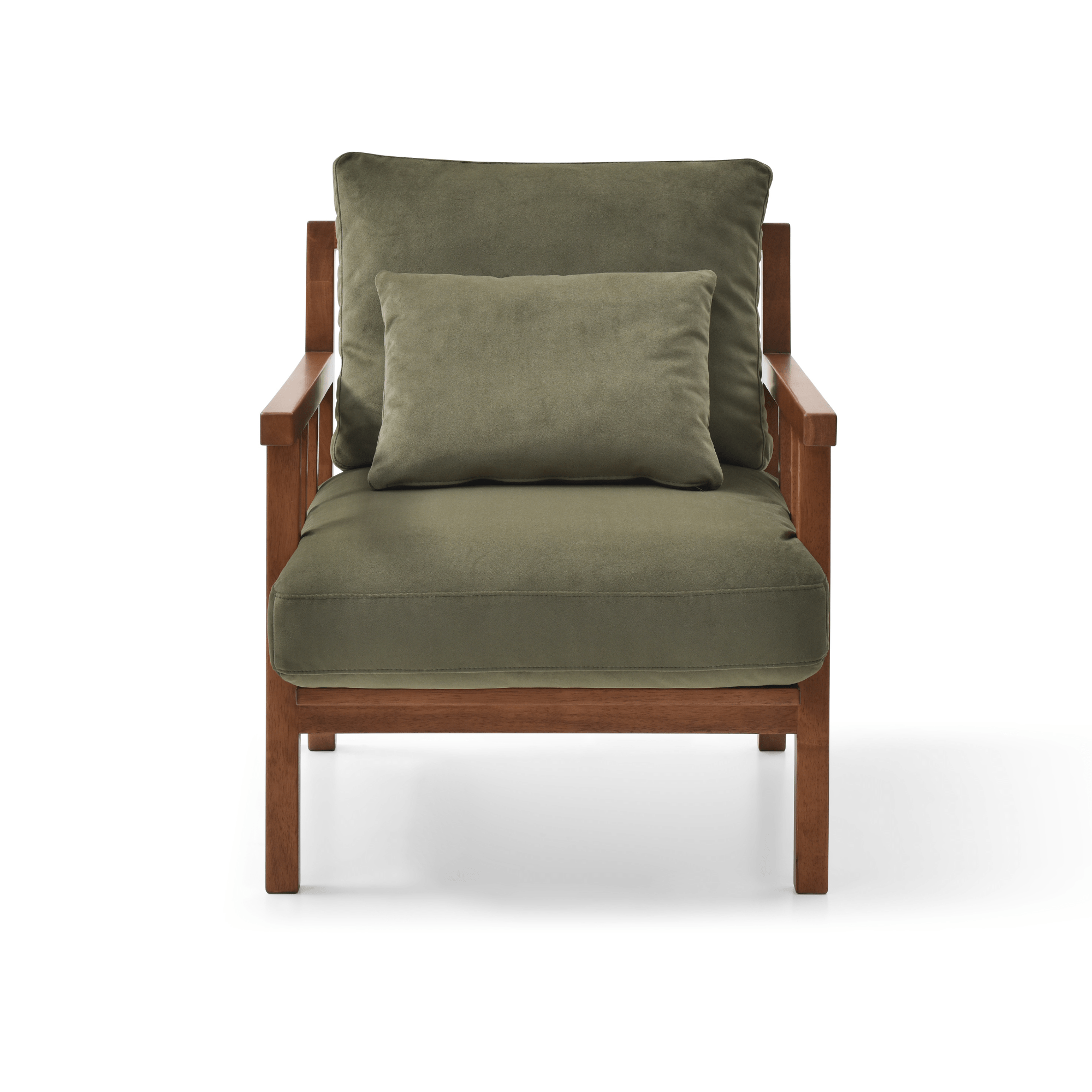 Seek & Ramble Accent Chair Terrence Occasional Upholstered Armchair Olive