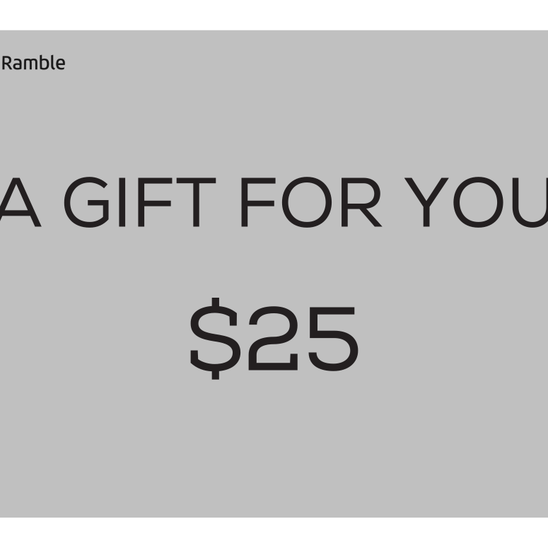 Seek & Ramble Gift Cards $25.00 e-Gift Card