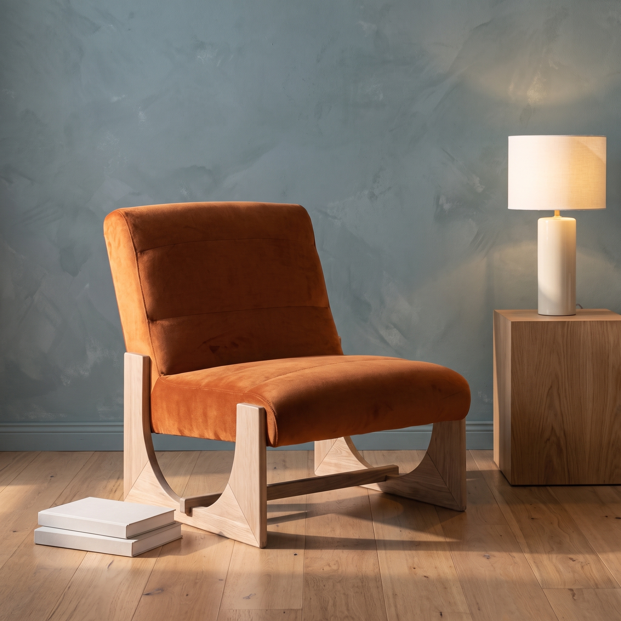 Seek & Ramble Accent Chair Oscar Lounge Chair Brunswick Rust & Oak