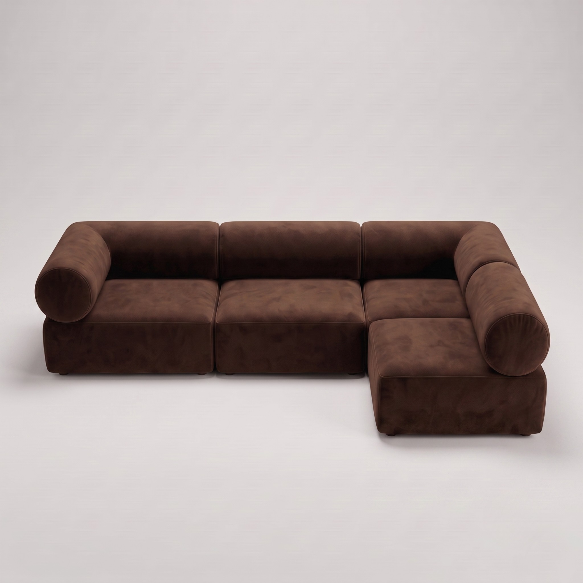 Seek & Ramble Sofa Masso Modular L-Shape Sofa — Velvet Chocolate