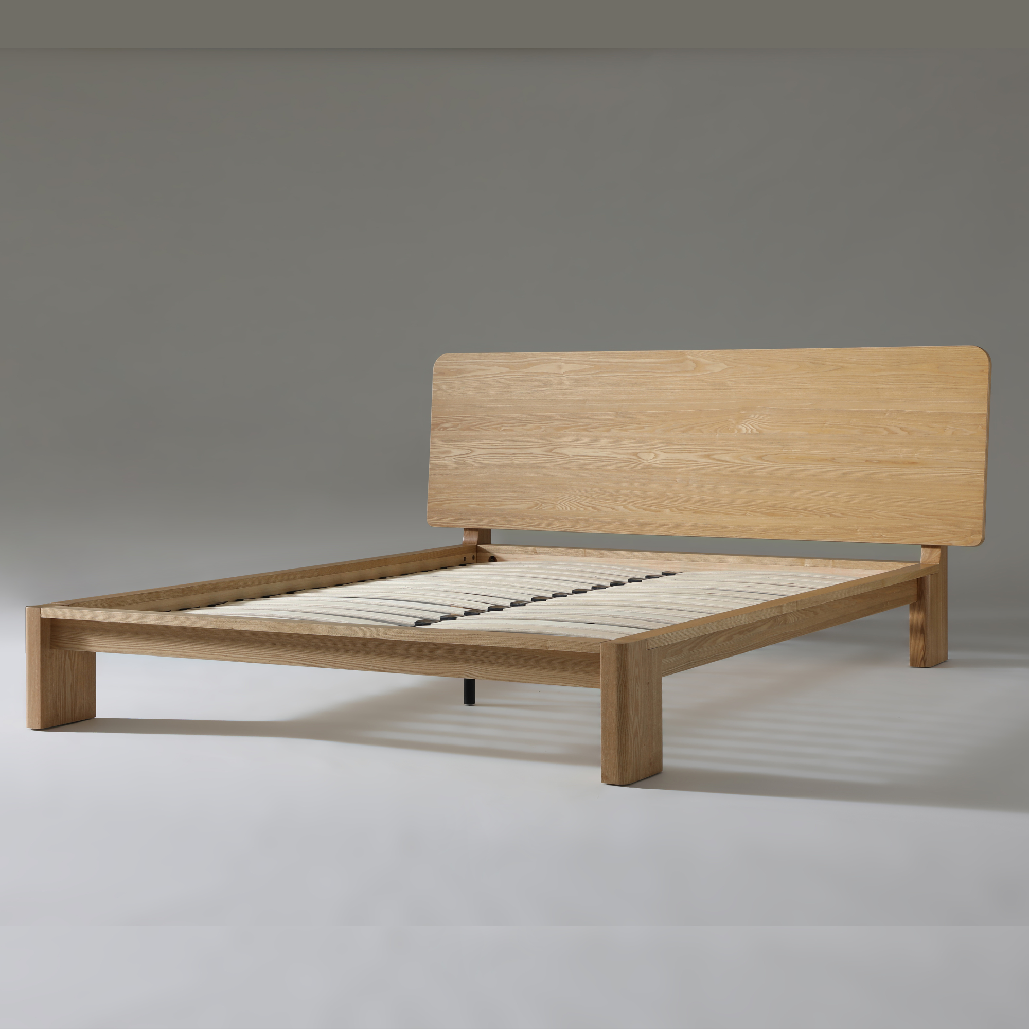 Xara natural ash queen size bed featuring a modern design and sleek headboard, perfect for contemporary bedrooms.