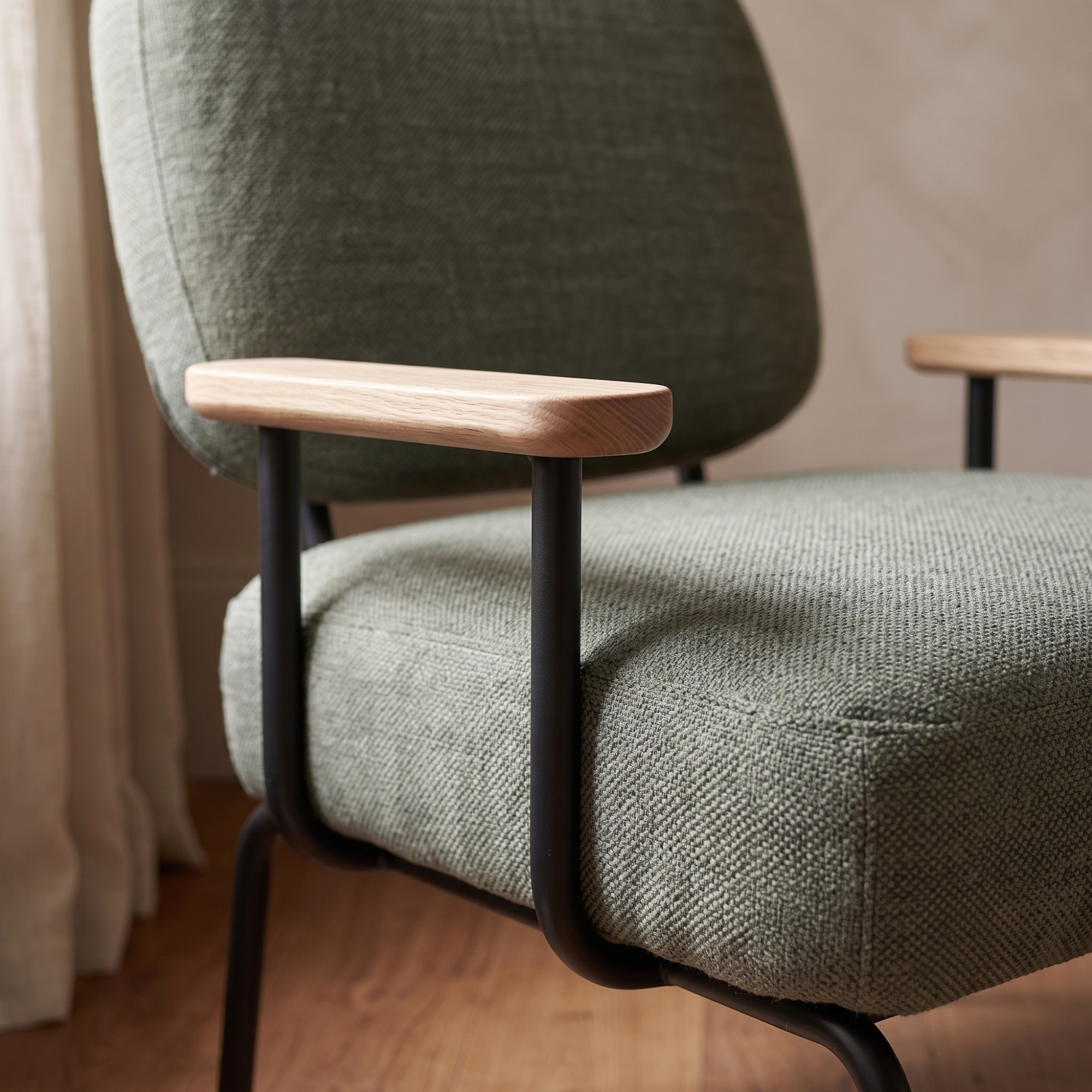 Seek & Ramble Accent Chair Mattia Upholstered Armchair Olive