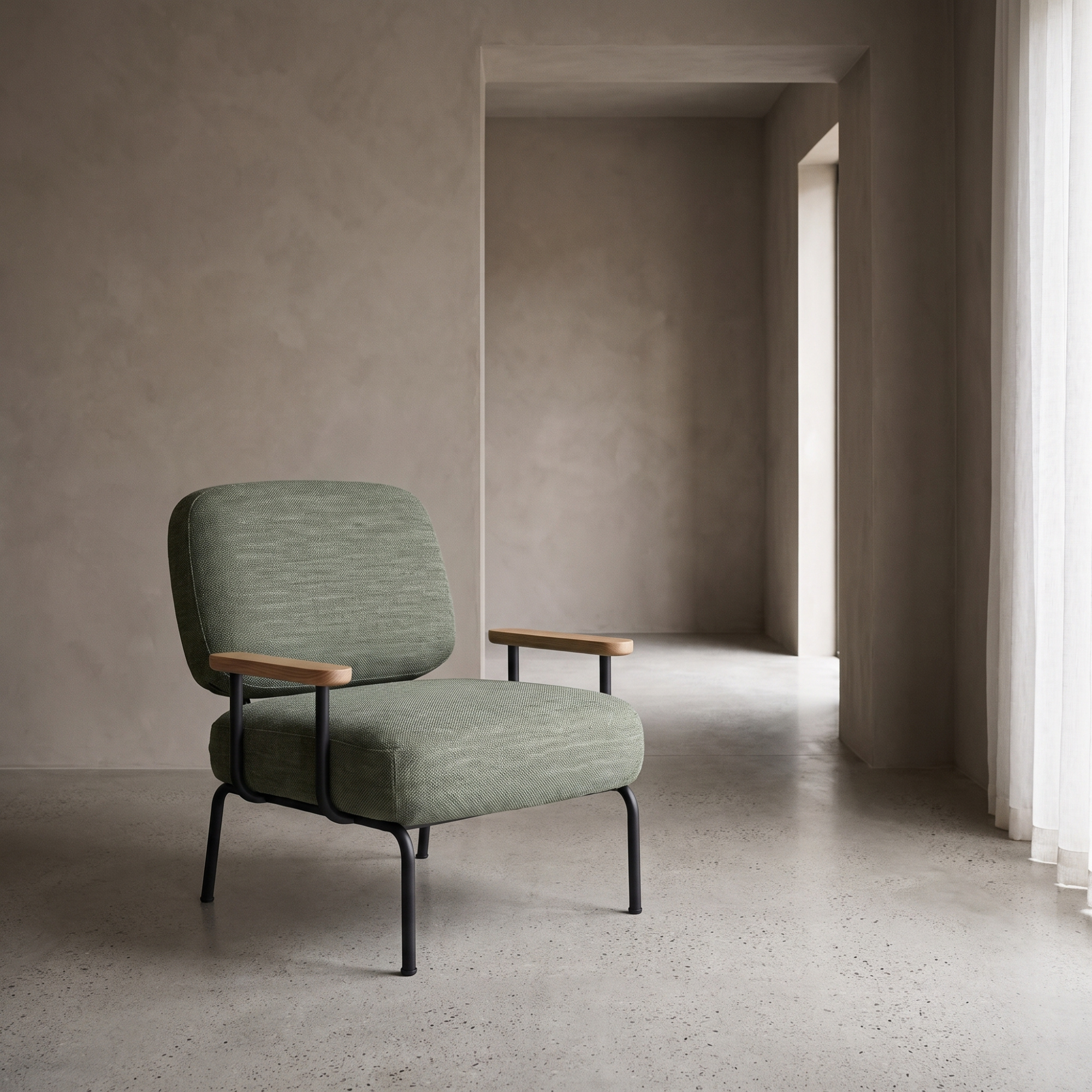 Seek & Ramble Accent Chair Mattia Upholstered Armchair Olive