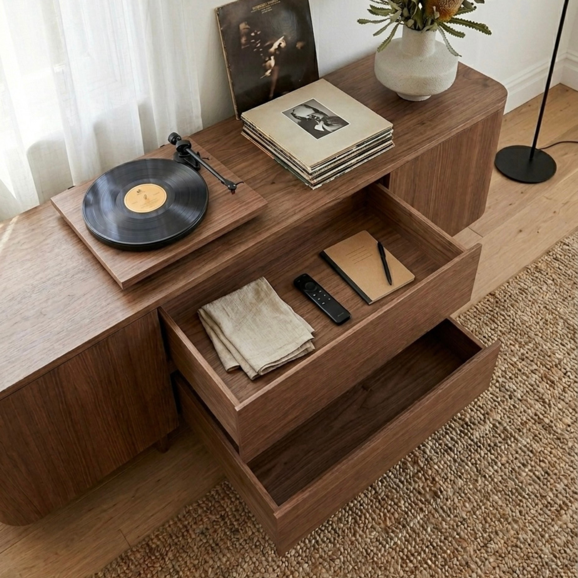 Seek & Ramble Cabinets Kiama 1.8m 2 Door Entertainment Lowline Walnut