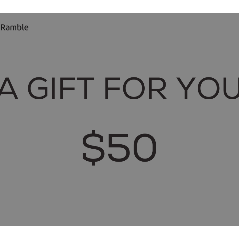 Seek & Ramble Gift Cards $50.00 e-Gift Card