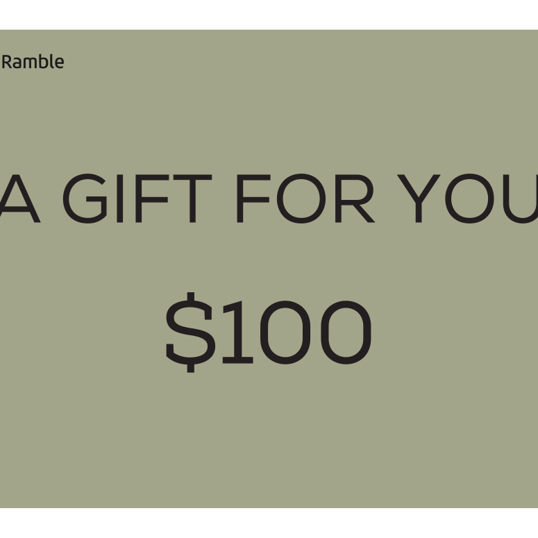 Seek & Ramble Gift Cards $100.00 e-Gift Card