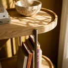 Seek & Ramble Shelving Cleo 3 Tier 120cm x 98cm Bookshelf/Console Natural Ash and Brushed Stainless Steel