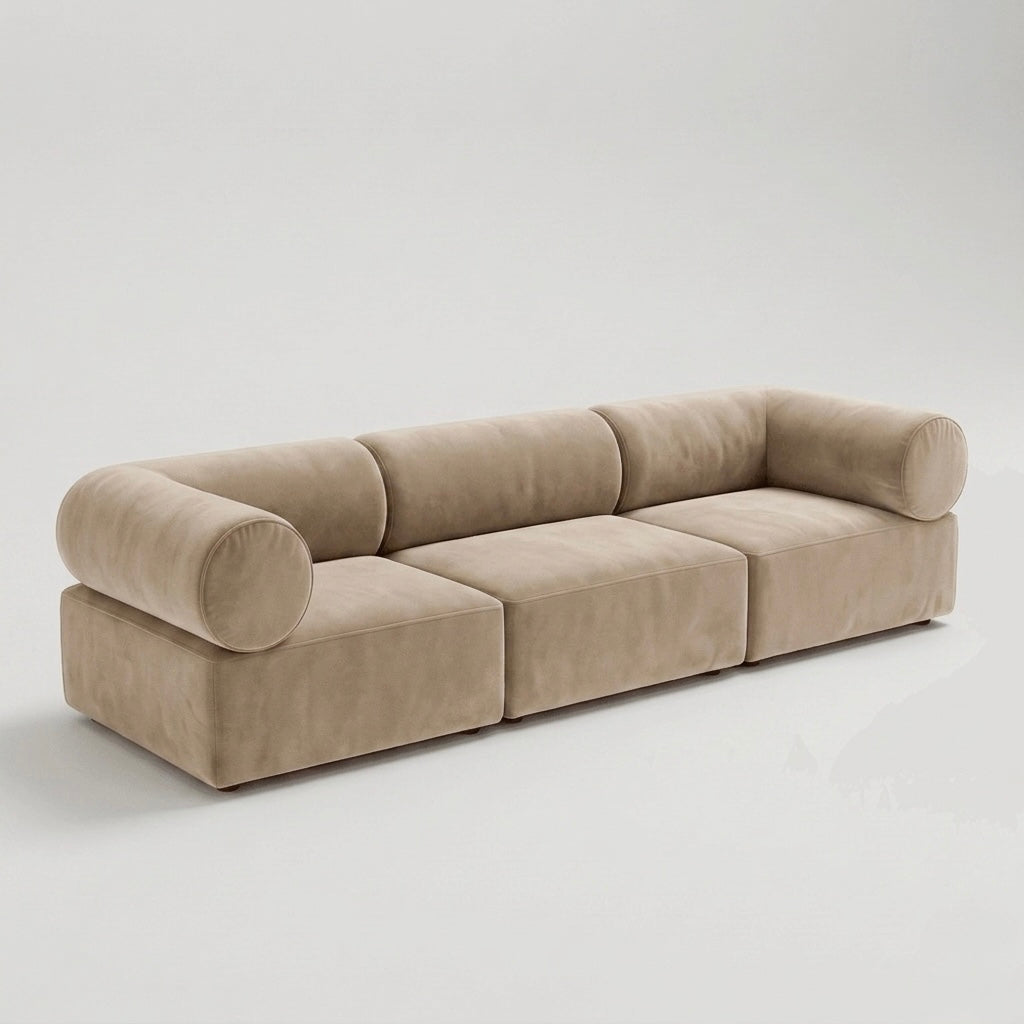 Seek & Ramble Sofa Masso 3-Seat Sofa — Velvet Beige