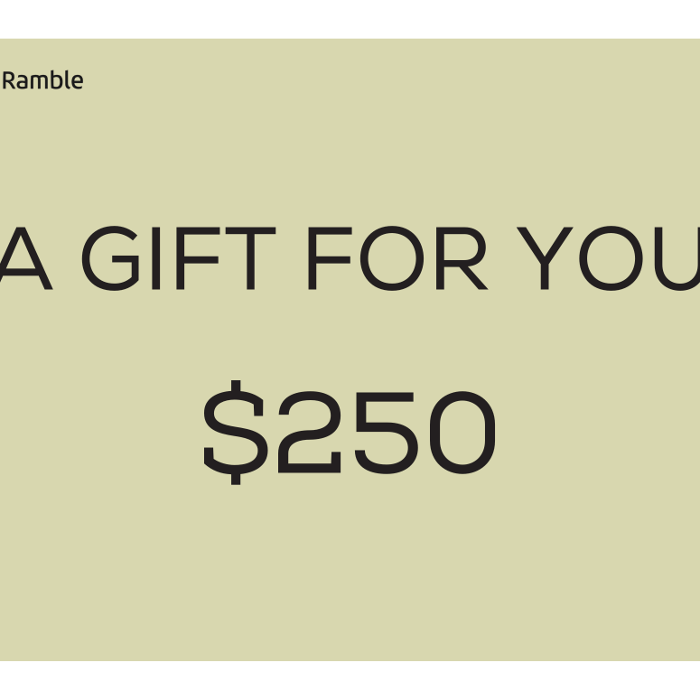 Seek & Ramble Gift Cards $250.00 e-Gift Card