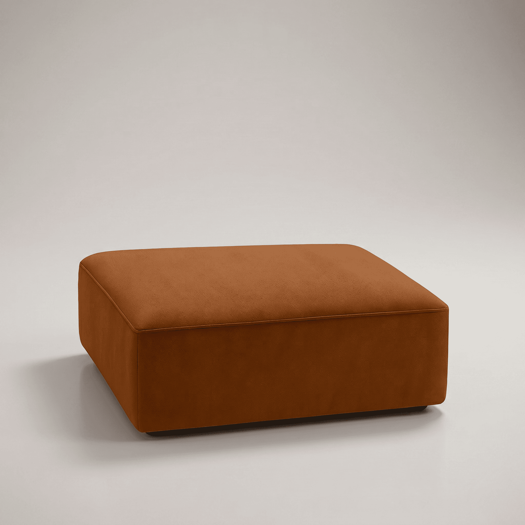 Seek & Ramble Masso Ottoman — Velvet- Amber