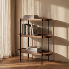 Seek & Ramble Shelving Cleo 3 Tier 90cm x 98cm Bookshelf Walnut & Black
