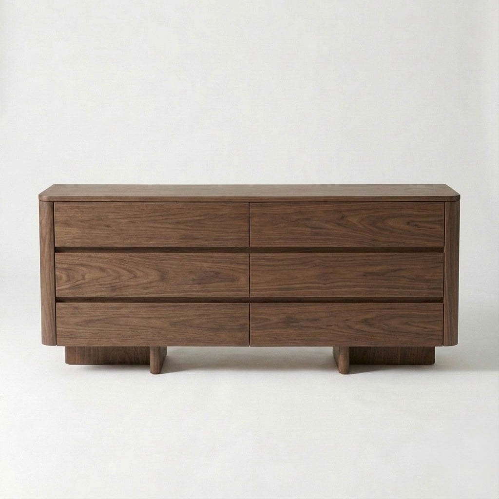 Seek & Ramble Kiama 6 Drawer Dresser Walnut