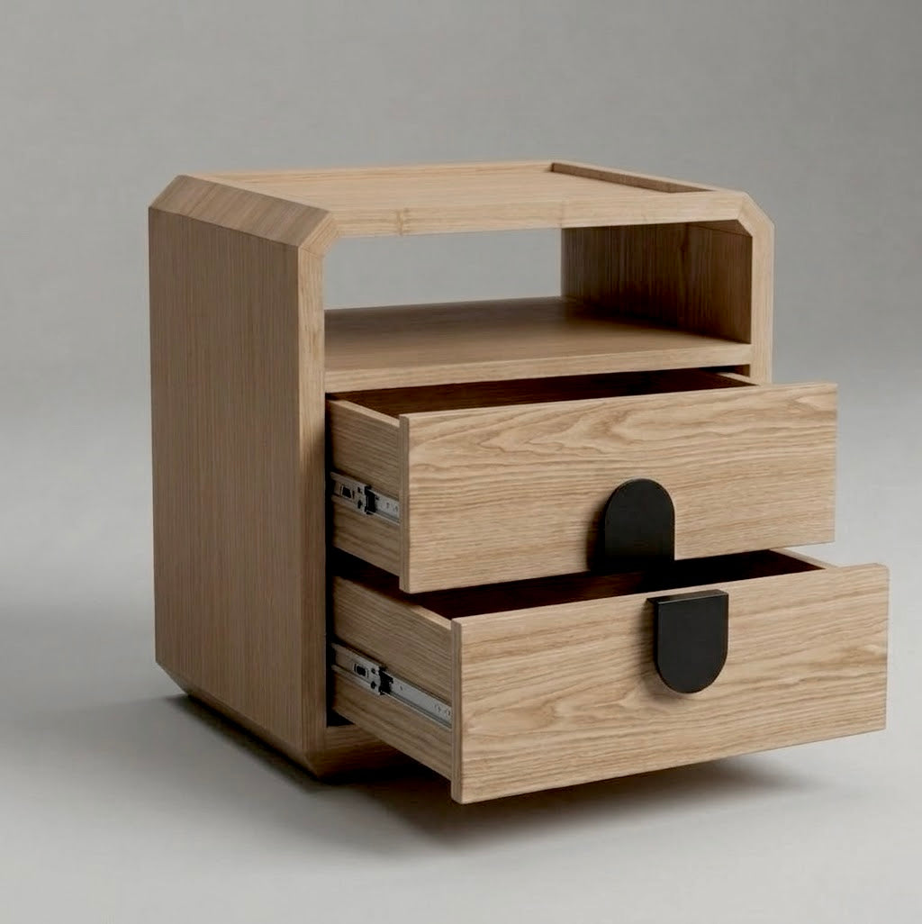 Seek & Ramble Bedsides Wickham 2 Drawer Bedside Natural Ash
