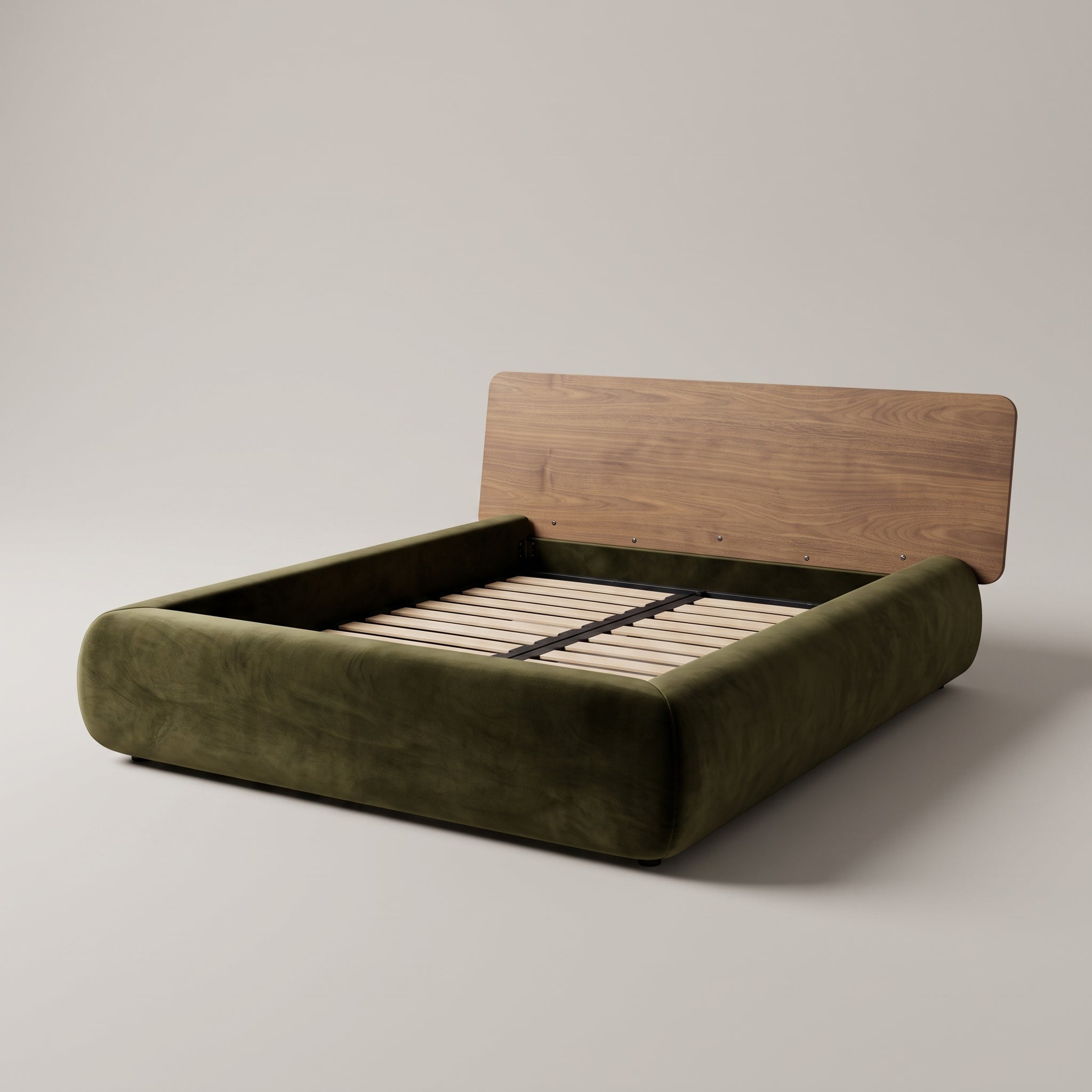 Seek & Ramble Beds Frankie Queen Size Bed - Walnut & Moss