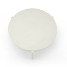 Seek & Ramble Bundles Delos Set 2 Round Coffee & Side Table Stone Look White Bundle