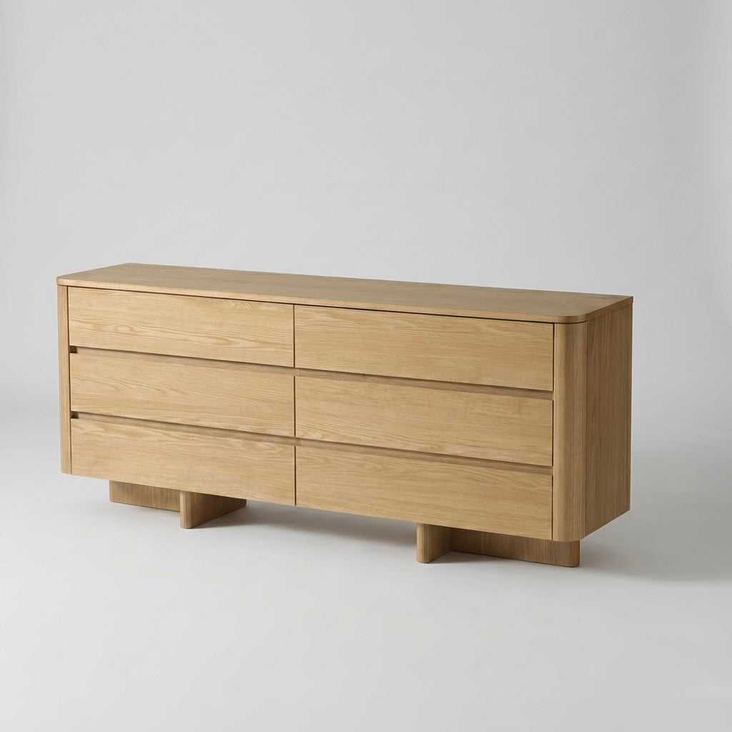 Seek & Ramble Kiama 6 Drawer Dresser Natural Ash