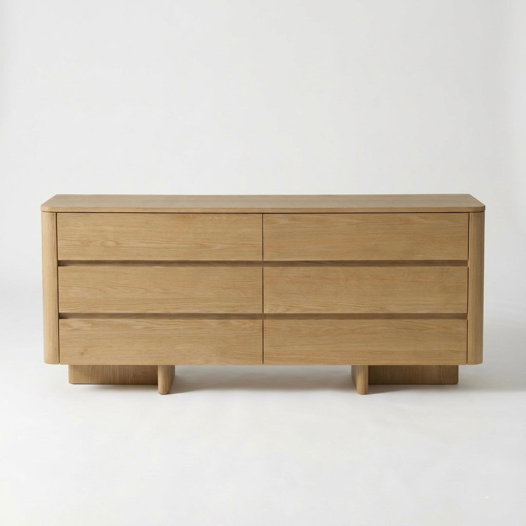 Seek & Ramble Kiama 6 Drawer Dresser Natural Ash