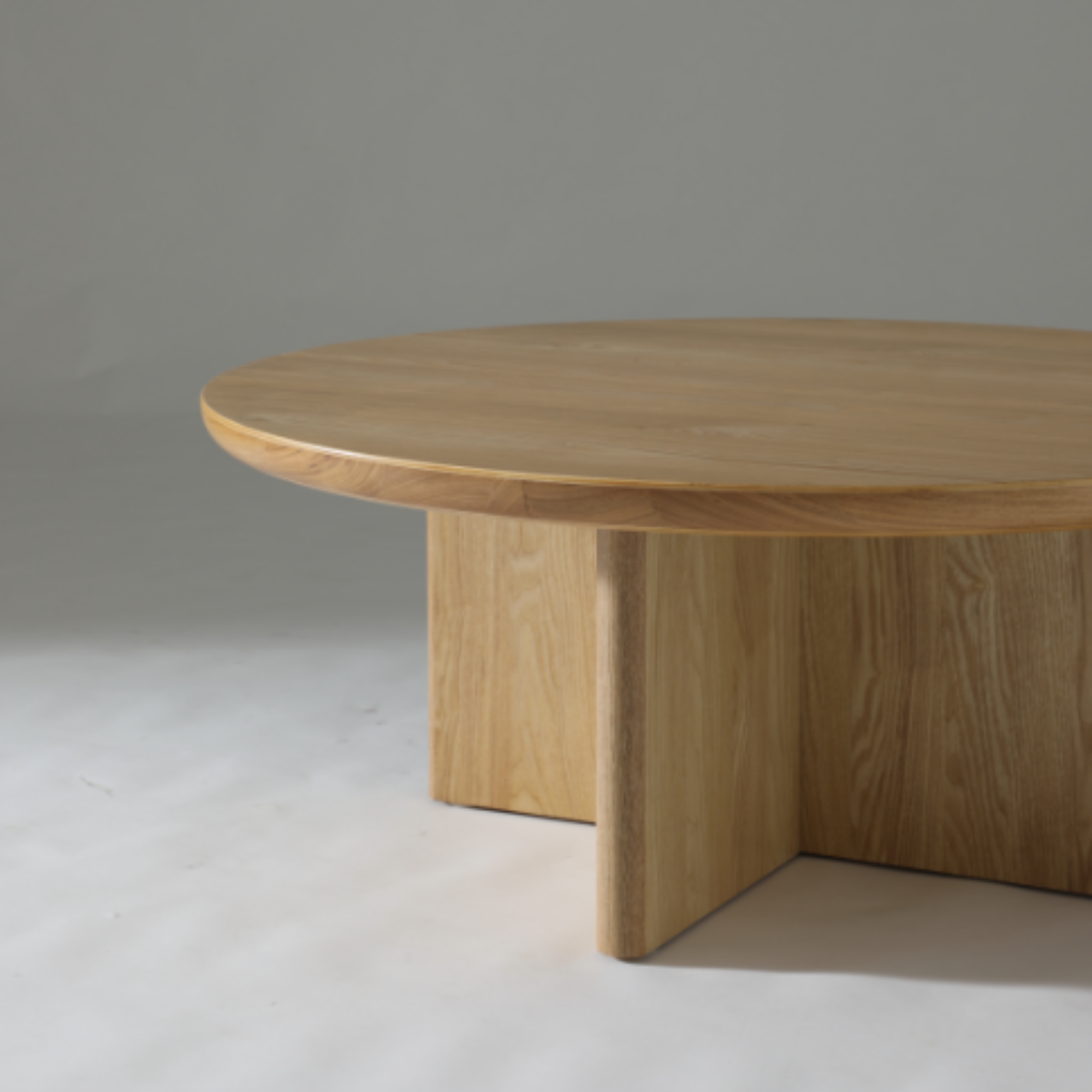 Kiama coffee table with soft rounded edges and natural wood grain finish in a coastal-modern style.