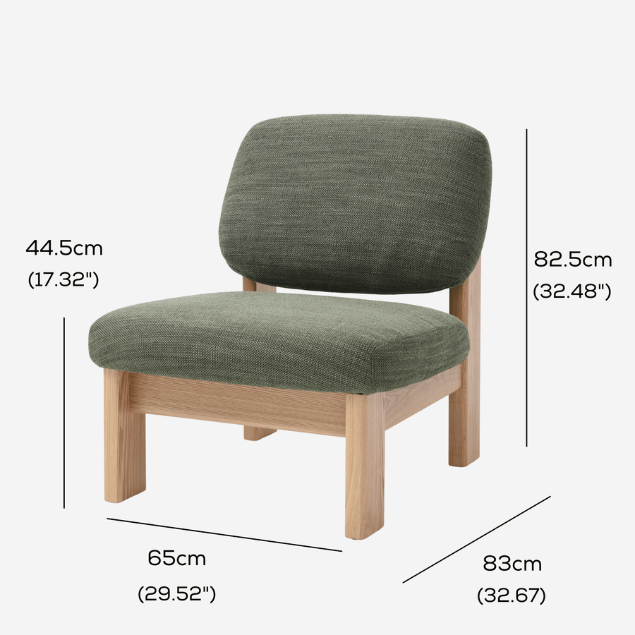 Xara Occasional Chair Olive measurements