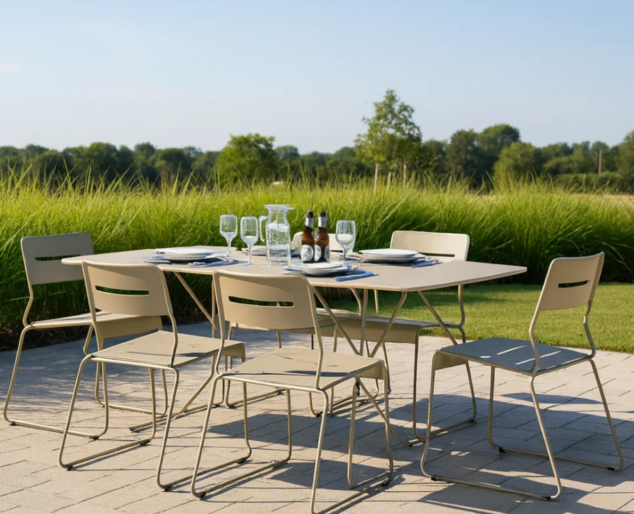Modern Outdoor Dining Furniture with bench in Australia
