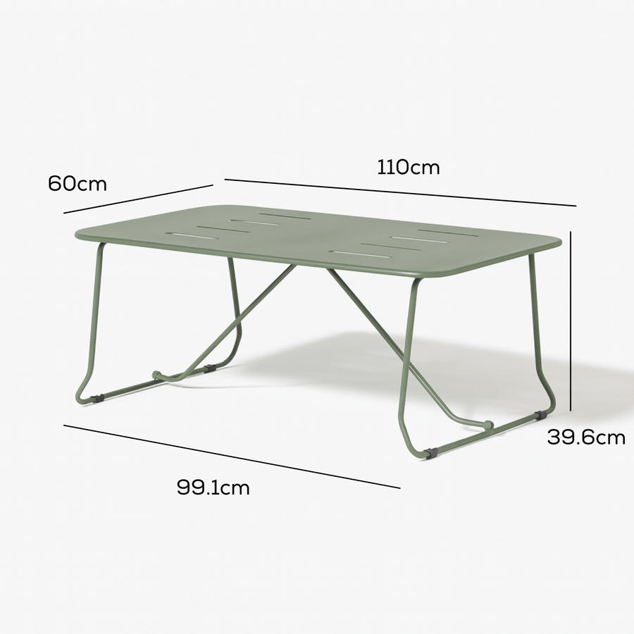 Parco Outdoor Coffee Table Olive measurements