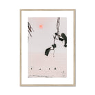 Seek & Ramble Framed A4 Portrait / Natural Frame Bali Surfers Canggu Sunset Framed Print