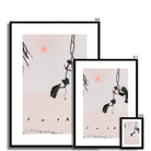 Seek & Ramble Framed Bali Surfers Canggu Sunset Framed Print
