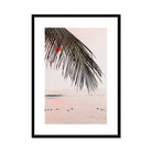 Seek & Ramble Framed A4 Portrait / Black Frame Bali Surfers Sunset Framed Print