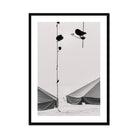 Seek & Ramble Framed A4 Portrait / Black Frame Black and White Bali Coast  Framed Print