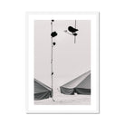 Seek & Ramble Framed A4 Portrait / White Frame Black and White Bali Coast  Framed Print